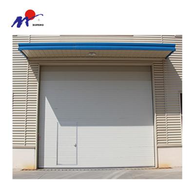 China Security Industrial Bulletproof Steel Panel Foam Polyurethane Sectional Sliding Door for sale