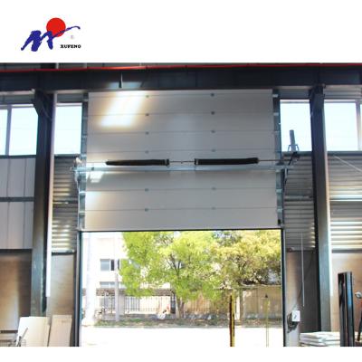 China Factory Sectional Overhead Workshop Door Automatic Industrial Steel Heat Insulation Logistics Panel Door for sale