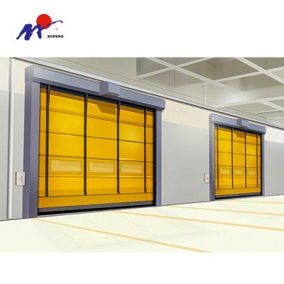 China Modern Outdoor Industrial Industry Automatic Folding PVC Stacking Roller Speedy Door for sale