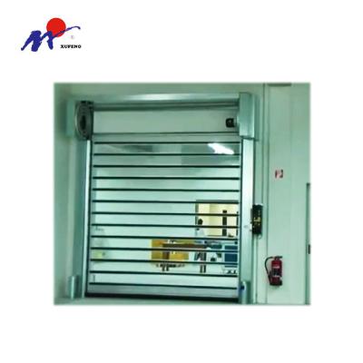 China Heat Insulation Outdoor Vertical Folding Automatic Metal Rolling Door High Speed for sale