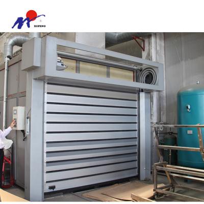 China Heat Insulation Safety Industrial Steel Turbine Automatic Aluminum Fast Rolling Door for sale