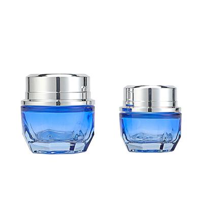 China Personal care cream bottles glass cosmetic cream jars luxury bb glass body face eye cream empty bottle for sale