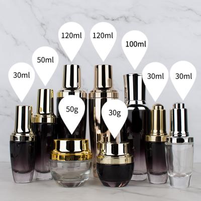 China Personal Care Perfume Bottle 50ml Glass Perfume Gel Spray Bottle Different Color Luxury Luxury for sale