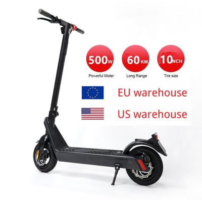 China EU USA unisex warehouse popular design with 36v power light strong battery motor body 500w electric scooter for sale