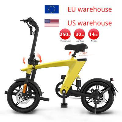 China Women EU USA warehouse China factory city style e-bike electric folding bike 14 inch power portable for fun city ebike for sale