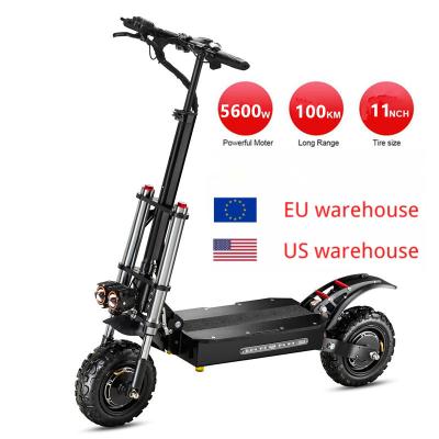 China US Warehouse Kick Scooters 11 Inch 5600w Unisex Original Motor 85-100km Detachable Chain Foldable Electric Scooter for sale