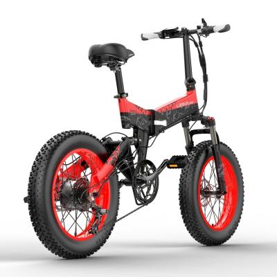 China Aluminum alloy 20inch CE certification mountain ebike 1000W 14.5AH 17.5AH lithium battery fat city folding electric bicycle for sale