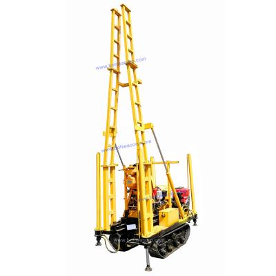 China Multifunctional hydraulic crawler based mine drilling rig with drill mast for water well/civil engineering drilling for sale