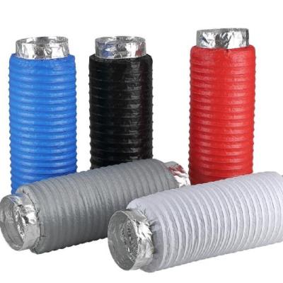 China Modern direct selling PVC sound insulation sponge aluminum foil duct arbitrarily bent silencer tube for sale