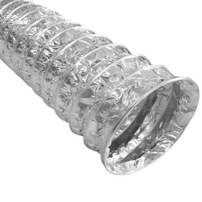 China Modern direct sales duct Non-insulated aluminum flexible air ducts with double aluminum foil for sale