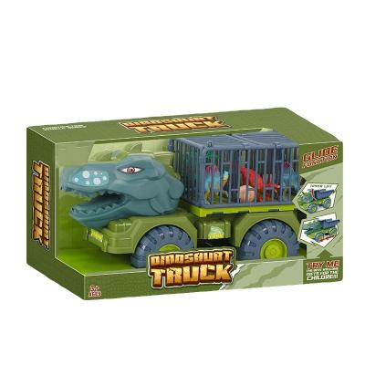 China High quality materials simulation dinosaur toys dinosaur vehicle truck cage dinosaur car toy for children for sale