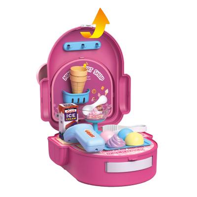 China Scanner With Fashion Ice Cream Healthy School Bag Pretend Play House Girl Toys Children's Play House Toys for sale