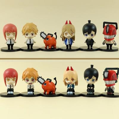 China Cartoon Anime Dragon Toy Model Toy Figure Set Toy 8cm Cartoon PVC Chainsaw Man Figures 6pcs/set Blood Demon Man Action Figure Pava for sale