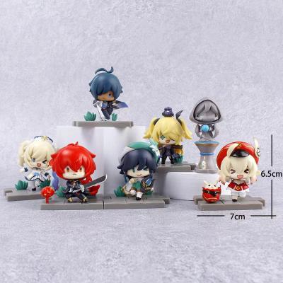 China Toy Model Wholesales Genshin Impact Cartoon Anime Figure PVC Blind Box Toys Klee Paimon Action Figure Model Doll Toys for sale