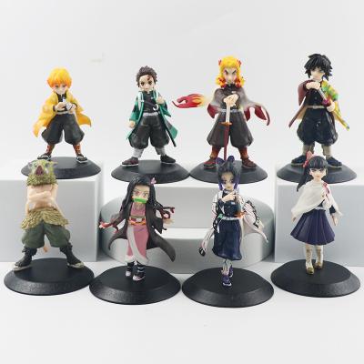 China Cartoon Toy Model 8 Style High Quality PVC Q Edition Demon Slayer Kimetsu Action Number Character Main Model Decoration Collection Toy Small for sale