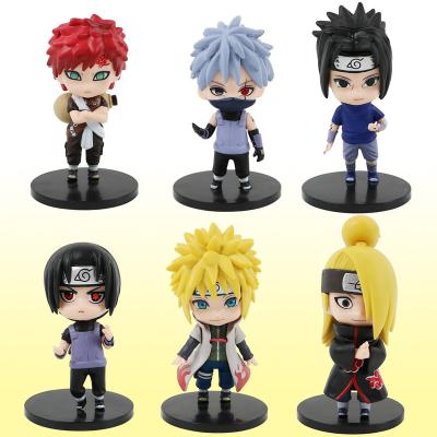 China Cartoon Toy Model Toy Wholesale 6pcs Set Narutos Action Figure Kakashi Sasuke PVC Action Figure Model Toys Narutos Action Figure Popular for sale