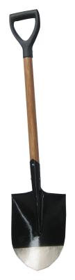 China 5002023 With Plastic Y Grip Wood Handle Carbon Steel Point Digging Farming Garden Spades Shovels for sale