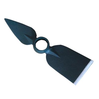 China 30020103  Carbon Steel Round Hole Eye Heart And Cutting Spades Type peach Forged Digging Garden Hoe for sale