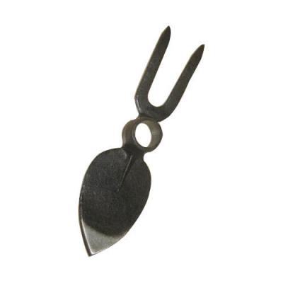 China 30020109 round hole eye peach type two tines sharp tips Forged fork-hoe digging garden hoe pickaxes for sale