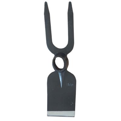 China 30020111 2tines Forged digging fork-hoe garden hoe pickaxes oval hole eye two tines cutting-spade type for sale