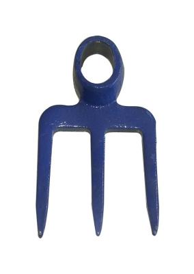 China 30020117 oval hole eye three tines farming forged fork-hoes hoes digging garden hoes for sale