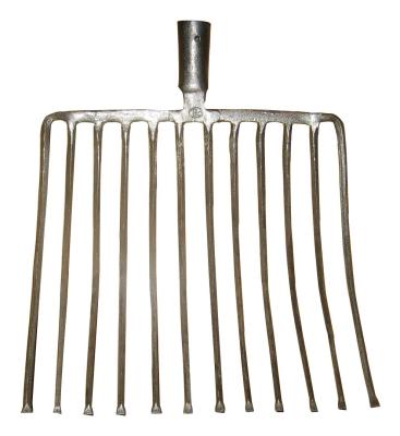 China 10010212 12 Tines Carbon Steel Round Tines Forged Mining Gravel Forks for sale