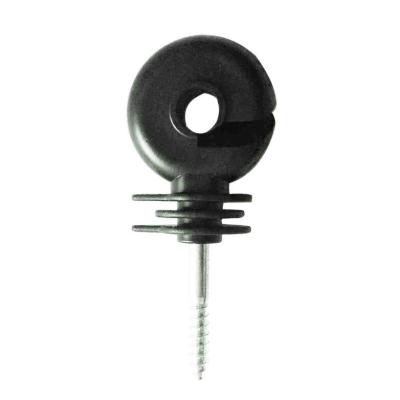 China INS001 Galvanized Steel Screw Nails Electric Fencing Insulators Screw-In Ring Insulator Wood Post Insulator for sale