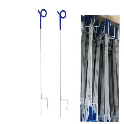 China PP04 electric fencing posts paddock pigtail metal posts with double weld foot spring steel for sale