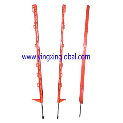 China PP05 electric fencing posts paddock plastic posts single step 105cm galvanized ground nail for sale