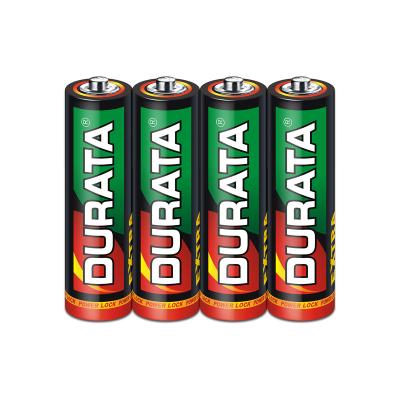 China Sp4-24 Count Video Game Player Durata R6 AA Size Extra Heavy Duty Zinc Chloride Zinc Carbon Dry Cell Battery for sale