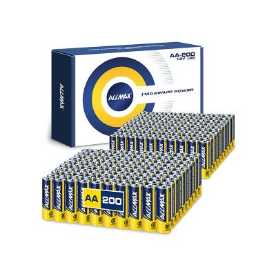 China Alkaline Batteries 200 Max Count Size Home Lr6 1.5V AA Power Appliance Allmax Bulk Pack for sale