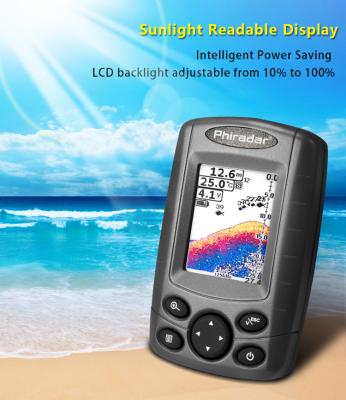 China Sonar Finder , Color Fish Finder With Transom Mount Transducer 2.4