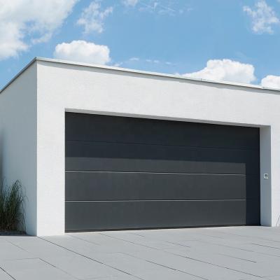 China Modern sectional garage door with Flatline style for sale