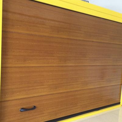 China Modern garage door with golden oak timber looking color for sale