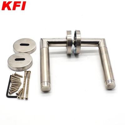 China Modern Cheap Price Stainless Steel Tube Plastic Lever Door Handle for sale