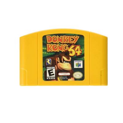 China Video Game Cartridge Donkey Kong Game Card NTSC USA Yellow Version For Nintendo 64 for sale