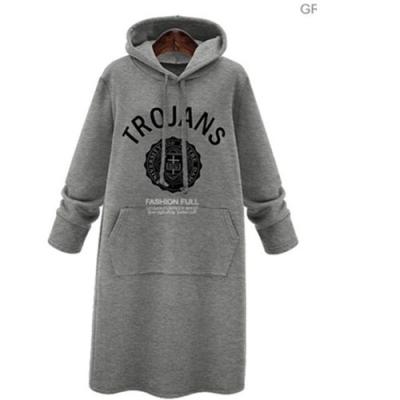 China Amazon Sale Hoodies Women Clothing Letter Print Sweatshirt Anti-Shrink Hot Casual Long Sleeve Sweater Dress for sale