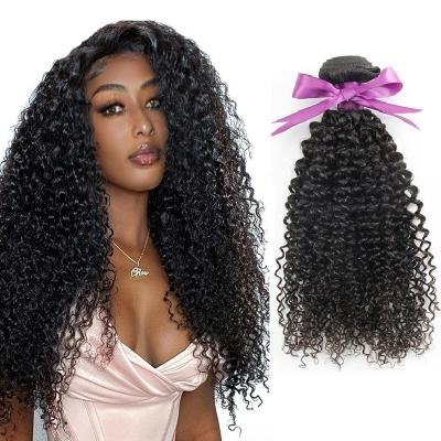 China Best Selling 2022 Curly Curly Hair Fashion Show Mink Brazilian Hair Bundles 100 Percent Human Virgin Kinky Curly Hair For Black Women for sale