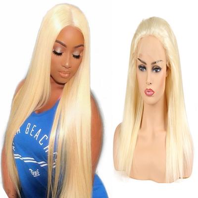 China Silky Straight Wave Factory Wholesale HD 613 Full Lace Wig, Virgin Blonde 613 Lace Frontal Wig, 13x4 13x6 613 HD Transparent Lace Front Wig for sale