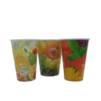 China One Time Use 12oz Disposable Cold Paper Tea Food Grade Coffee Drink Cups For Juice for sale