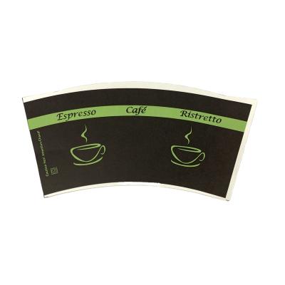 China Disposable Eco Friendly Pe Coated Paper Coffee Cups Fan For Jordan Market for sale