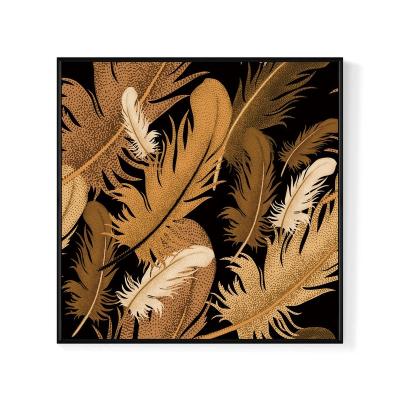 China Modern Framed Prints For Wall Feather Painting With Frame for sale