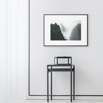 China Abstract Framed Picture Wall Fog and Art Print Mountain Framed Wall Art Minimalist Living Room Wall Art for sale