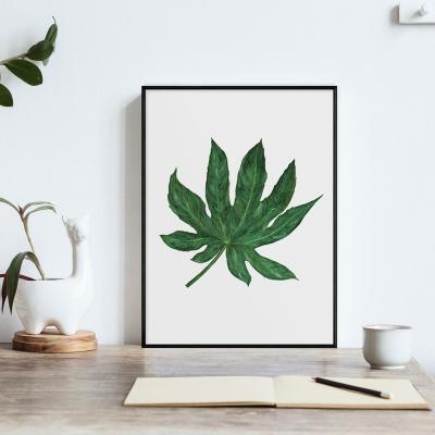 China Picture Frames Fatsia Home Japan Quince Abstract Arts Painting With Frame Minimalist Art Canvas Wall Art For Bedroom for sale