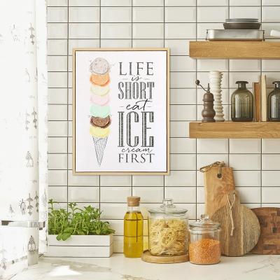 China Abstract Art Ice Cream Art Print Kitchen Poster Dining Room Framed Art for sale