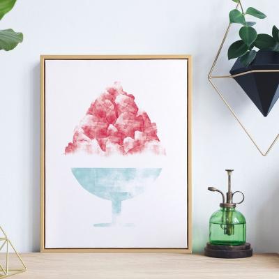 China Abstract Framed Art Decor Dining Room Shaved Ice Framed Art Print for sale