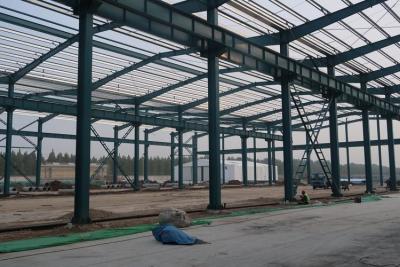 중국 Customized Steel Structure Warehouse With Sloped Roof And Galvanized Steel Gutter 판매용