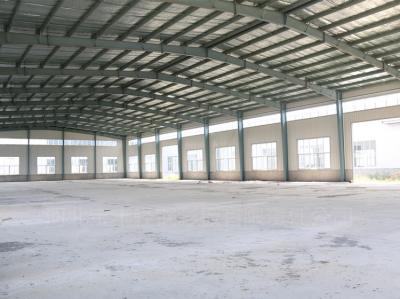 China Gutter Galvanized Steel Structure Warehouse Surface Painted Or Hot Dip Galvanized zu verkaufen