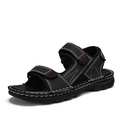 China 2023 summer style flat sandals men's new open-toed casual students with magic tape super lightweight super soft non-slip sandals 36-45 for sale