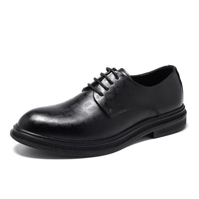 China Men's Business Dress Casual Shoes Style Breathable Groom Suit Shoes Wedding Classic Soft-soled High Leather Shoes for sale